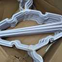 VTRIN Baby Hangers 60 Pack Large Capacity Hard Plastic Kids Hangers Suitable for All Clothes of Infant and Toddler, Such as Short, Shirts and Thick Coats, for Kids Clothes (White)