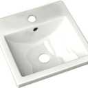 American Standard 642001.020 Studio Ceramic undermount Square Bathroom sink, 16.25" L x 16.25" W x 6.75" H, White