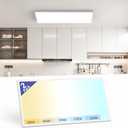 AIKVSXER 2x4 Led Flat Panel Light Surface Mount-2 Pack, 70W 7700Lm Dual Selectable 5CCT 3000K/4000K/5000K/5700K/6500K and Wattage 30-70W 0-10V Dimmable Ceiling Light Fixture for Kitchen/Laundry