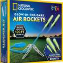 National Geographic Air Rocket Launcher Toy - Launch Glow in The Dark Rockets up to 100 Feet, Kids Outdoor Toys, Toys for Kids 8-12, Glow in The Dark Toys, Rocket Kit, Fun Outdoor Toys