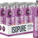 Isopure Zero Carb 32g Clear Protein Ready-to-Drink, Whey Protein Isolate, Grape Frost, 12 Pack (Packaging May Vary) (EXP 12/10/26)
