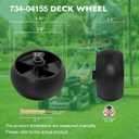 HQPASFY 4 Pack 734-0973 Deck Wheels 734-04155 Deck Wheels Compatible with Cub Cad et XT1-LT46, MTD, Craftsman T240 42" 44" 46" 50" Deck Lawn Mower Replace# 112-0677 112-0337