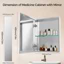 14 x 18 Inch Bathroom Medicine Cabinet with Mirror, Medicine Cabinet Mirror, Bathroom Mirror with Storage with One Adjustable Shelf, Assembly Required, Support Recessed or Surface Mount