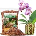 2qt Orchid Bark Horticultural Grade- Natural Mulch for Potted Plants, Root Development of Orchid Plants and Garden Soil Amendment Mix