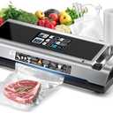 90KPa Portable Vacuum Sealer Machine for Food, One-Touch Open Lid, Detachable & Easy to Clean, Vertical Placement Saves Space, Powerful Suction for Freezer Bags & Food Storage