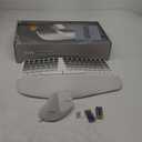 Ergonomic Wireless Keyboard and Mouse Set Creamy Wireless Keyboard Silent Mice Set with Wrist Rest for Computer, Laptop, PC, Mac, Windows (Gray White)