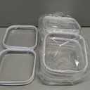 Sanwuta 6 Pcs Clear Hard Zipper Case Hard Plastic Zipper Pouches Transparent Makeup Bag Pencil Pouches for Travel Snacks Christmas Trinket Storage Organizer Box(White,5 x 5 x 2 Inch)