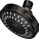 HOPOPRO High Pressure Shower Head with 5 Different Shower Modes, 4.1 Inches High Flow Showerhead for Low Pressure, Tool-less 1-Min Installation - Oil Rubbed Bronze)