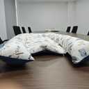 JINXIA Baby Floor Mat for Newborn, Portable Toddler Mat - Soft Baby Floor Seat Cover for Travel, Newborn Essentials - Blue