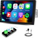 SIXWIN 9 Inch Touchscreen Single Din Car Stereo with Wireless Carplay Android Auto Mirror Link Bluetooth FM EQ UI Car MP5 Player with Steering Wheel Control 7 Color Light MIC