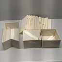 DIMJ Drawer Organizer Clothes, 15 Pack Dresser Organizer, Foldable Closet Organizers and Storage, Fabric Dresser Bins, Drawer Dividers for Nursery, Baby Clothes, Underwears, Sock (Beige)