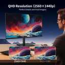 KTC 27 Inch QHD(2560 * 1440) 100Hz Computer Monitor - IPS Panel, Anti-Blue Light Screen, 100% High Color Gamut, 123% sRGB, Support FreeSync and GSync, PC Monitor for Casual Gaming and Working