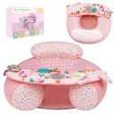 Baby Donut Sit Me Up Floor Seat for 3-36 Months, Inflatable Baby Seat with Cover, Activity Chair for Sitting up, Sensory Tray Suitable for Development, Unicorn