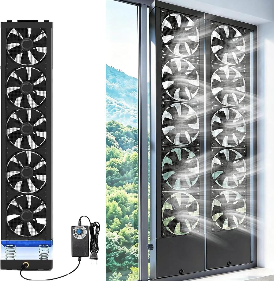 35.5-37.4in Adjustable Wind Speed Waterproof Vertical Window Exhaust Fan