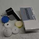 Electric Spin Scrubber, Cordless Shower Scrubber with Battery Level Display, 2 Speeds Electric Scrubber for Cleaning with 6 Replaceable Heads, Cleaning Brush for Bathroom/Sink/Window (White)