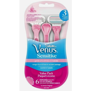 Gillette Venus Sensitive Women's Disposable Razors - 6 Pack