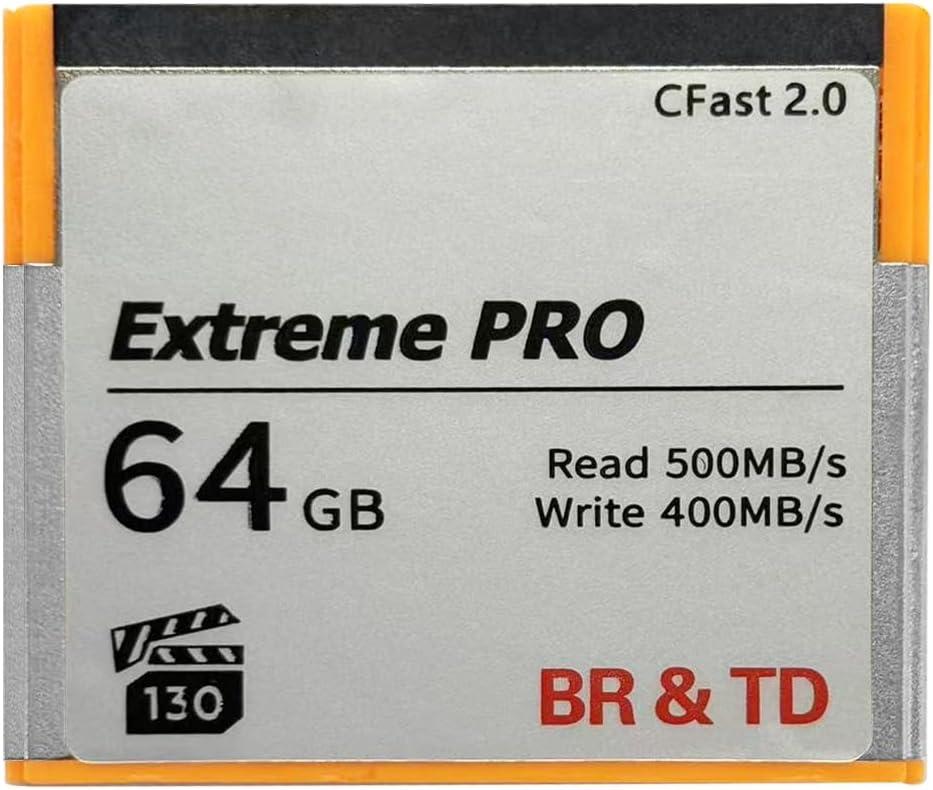 BR & TD 64GB Extreme PRO CFast 2.0 Memory Card, 64GB