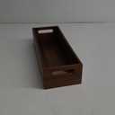Toilet Tank Basket, Toilet Paper Basket for Back of Toilet Tank Top, Bamboo Bathroom Storage Basket for Organizing and Decor (15 x 6 x 4 inch)