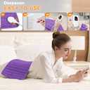 Deepsoon Heating Pad,Electric Heating Pads for Back,Neck,Moist Heating Pad for Abdomen Shoulder Knee Legs,Dry/Moist Heat&Auto Shut Off,Mother's Day Birthday for Men and Women,Dark Purple,24x12 Inch