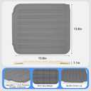Silicone Dish Drying Mat for Kitchen Counter, Extra Thick 1.1" Auto-Drain Non-Slip Silicone Protector, Fast Drying & Mess-Free, Heat Resistant Trivet, Multi-Use, 15.8" x 13.8"(grey)