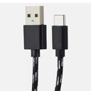 CELLCandy 6.5ft USB-A to USB-C Braided Charge & Sync Cable - Black/Silver