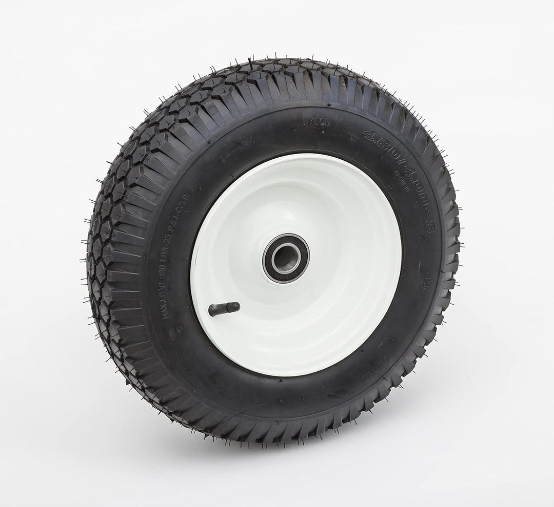 16" Pneumatic Tire | Replacement Wheelbarrow Tire | Tire for Handtrucks, ATV Trailers |1" Roller Bearing | 3" Offset Hub