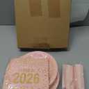 FoldTier 200 Pcs Graduation Plates and Napkins 2026, Pink and Gold Graduation Decorations, Class of 2026 Congrats Grad Paper Plates and Napkins for College High School Graduations Party, Serve 50