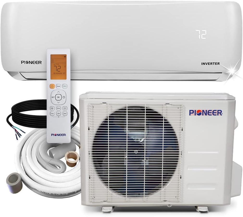 Pioneer Air Conditioner WYS012A-20 Wall Mount Ductless Inverter+ Mini Split Heat Pump, 12000 BTU-110/120V (White)