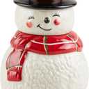 Mud Pie Mini Christmas Cookie Jar, Snowman, 5" x 3 1/4"