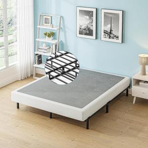 POOUPHV King Box Spring 5 INCH Low Profile Metal Heavy Duty Easy Assembly Sturdy Box Spring Mattress Foundation Heavy Duty Structure with Cover Noise Free Non-Slip Easy Assembly