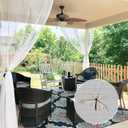 RYB HOME 2 Panels Garden Netting Size Adjustable Porch Screen Mesh Outdoor Curtains Lightweight Mosquito Curtains for Patio Gazebo Pool Hut Bug Netting, White, 59 inches Wide x 108 inches Long