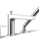 Kohler K-74032-4-CP Taut Bathroom Sink Faucets, 3-Hole with Sidespray, Polished Chrome