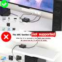 HDMI Audio Extractor Splitter,HDMI to 3.5mm Audio Adapter, 4K*2K@30HZ, 3D, 1080P Compatible for TV, PC, Sound System, Xbox, Switch, PS3, PS4, PS5