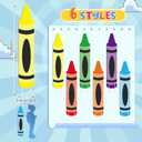 6 Pcs Kindergarten Graduation Decorations Crayon Yard Signs 31.5 Inch Large Preschool Graduation Outdoor Decor Crayon Party Photo Props for Classroom School Congrats Grad Back to School Decor