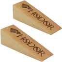 Hodor Door Stopper Natural Beech Wood Anti Slip Rubber Wedge GoT Compatible with Every Surface 2 Pack Gift Engraved Merchandise Gag