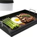 COZEER Cast Iron Griddle 25 x 18,Nonstick Griddle for Gas Grill with Groove | Universal, Muti-Purpose, Pre-Seasoned, Upgrated, for Camping, Tailgating, Paties