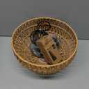 Hemp Rope Woven Pendant Light Woven Light Fixture Boho Chandelier Light Fixture Wicker Pendant Lights Rattan Lights Pendant Dome Wicker Chandelier for Dining Room Kitchen Island(Bulb Incl.