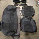 Universal Leather Car Seat Cover 43" X 20", Black x2, Storage Boxes 2