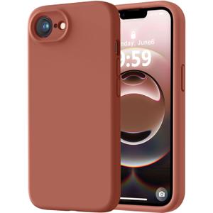 LOVE 3000 Designed for iPhone 16e Case, Premium Silicone with [Soft Anti-Scratch Microfiber Lining] Shockproof Protective Phone Case for Men Women Girls 6.1", Caramel