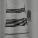 AmazerBath Shower Curtain, Washable Cloth Black Shower Curtain Sets with 12 Shower Curtain Hooks, Fabric Rustic Black and White Striped Curtain, Farmhouse Bathroom Curtains, 72x72 Inches