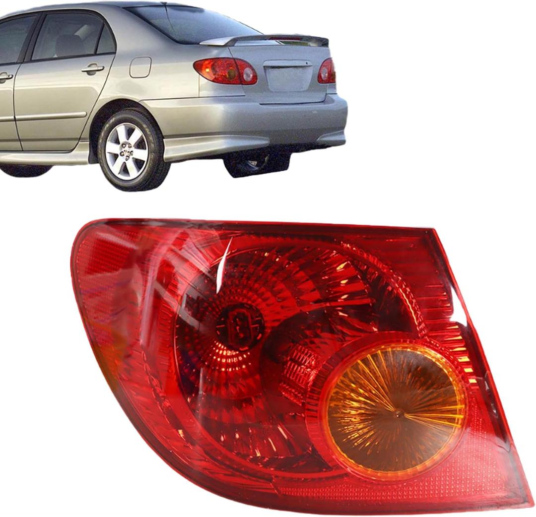 LH Left Driver Side Outer Tail Light Replacement for Toyota Corolla 2003-2008 Tail Lamp 8156002290 TO2800154