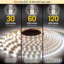 Armacost Lighting RibbonFlex Pro 12V White LED Strip Lights 60 LED/m, 4000K, 8.2 ft 152210