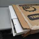 DWANTON Dog Crate Furniture with Cushion, Wooden Kennel Table with Double Doors, Indoor Dog House, Small/Medium/Large Size, 27.2" L, White+Rustic Brown