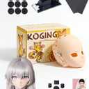 Kigurumi Mask - DIY Animegao Kigurumi Mask with Locking Buckle, Polishing Tools, 3/4 Full-Head Mask for Cosplay Costume