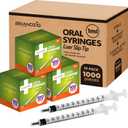 1000 PCS - 1ml Oral Syringe - Luer Slip Tip, No Needle, Sterile Individually Blister Packed - Medicine Administration for Infants, Toddlers and Small Pets- Bulk Case - 10 boxes of 100 PCS (1,000 pcs)