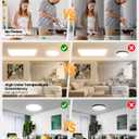 Wembanma 7 Inch Flush Mount LED Ceiling Light - Dimmable Ultra Slim 0.67in Round Flat Ceiling Lamps, 2700K/3000K/4000K/5000K/6000K Selectable LED Lights for Bathroom, Basement, 7 Inch 4Pack White