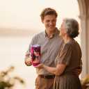 20oz Mom Tumbler Insulated Thermal Coffee Cup - Portable Travel Mug with Cute Cartoon Patterns, Leak-Proof for Mom, Great Mothers Day Gift for Daily Use Office Outdoor(Pink)