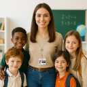 2 x Flower Teacher Lanyards ID Badge and Key Chain, Cute Silicone Beads Lanyard for Women Nurse Work Student (Lovelia)