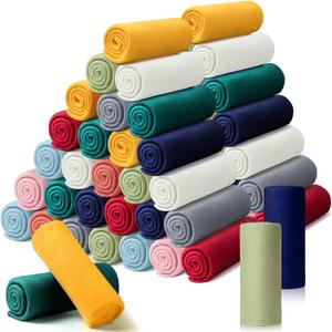Kinlop 60 Packs Throw Blanket Bulk 60 x 50 Inch, Classic Color, Large