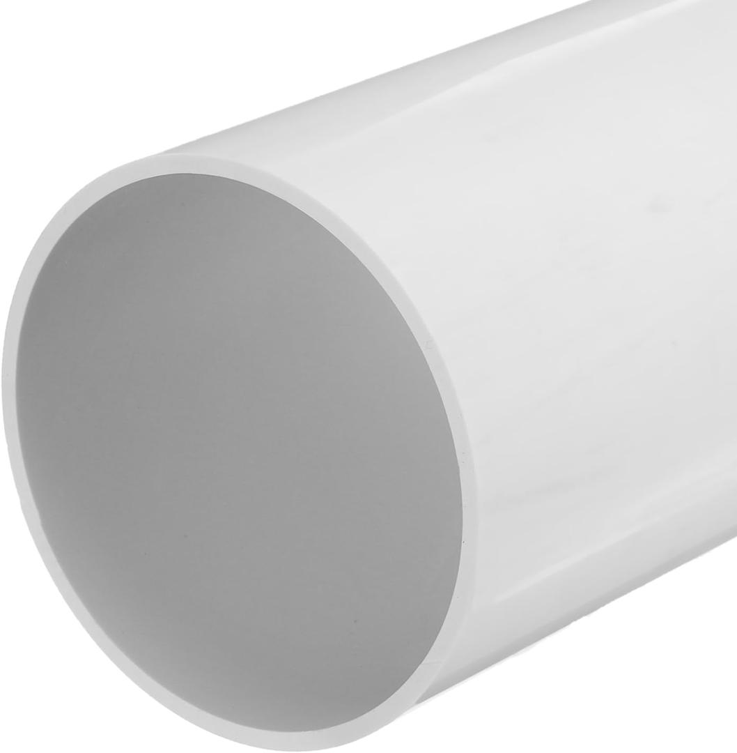 MECCANIXITY 5.5 Inch PVC Rigid Tube Round Pipe Tubing Hardware Tubing 131.4mm ID 140mm OD 20cm/8" Length White High Impact for Water Pipe, Crafts